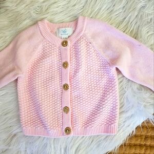 Cloud island 0 - 3 month pink cardigan